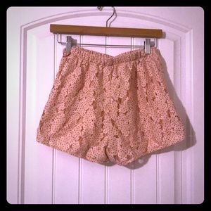 Everly lace& polka dot shorts